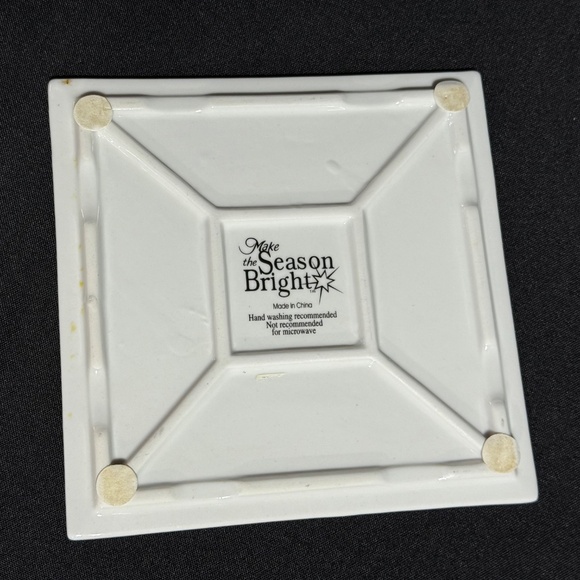 Make the Season Bright Gold Christmas Reindeer Trivet Tile 7" - Picture 5 of 5